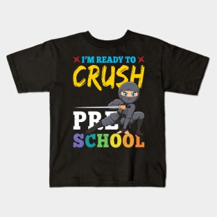 Ninja Preschool Rocks Gift First Day of School Kids T-Shirt